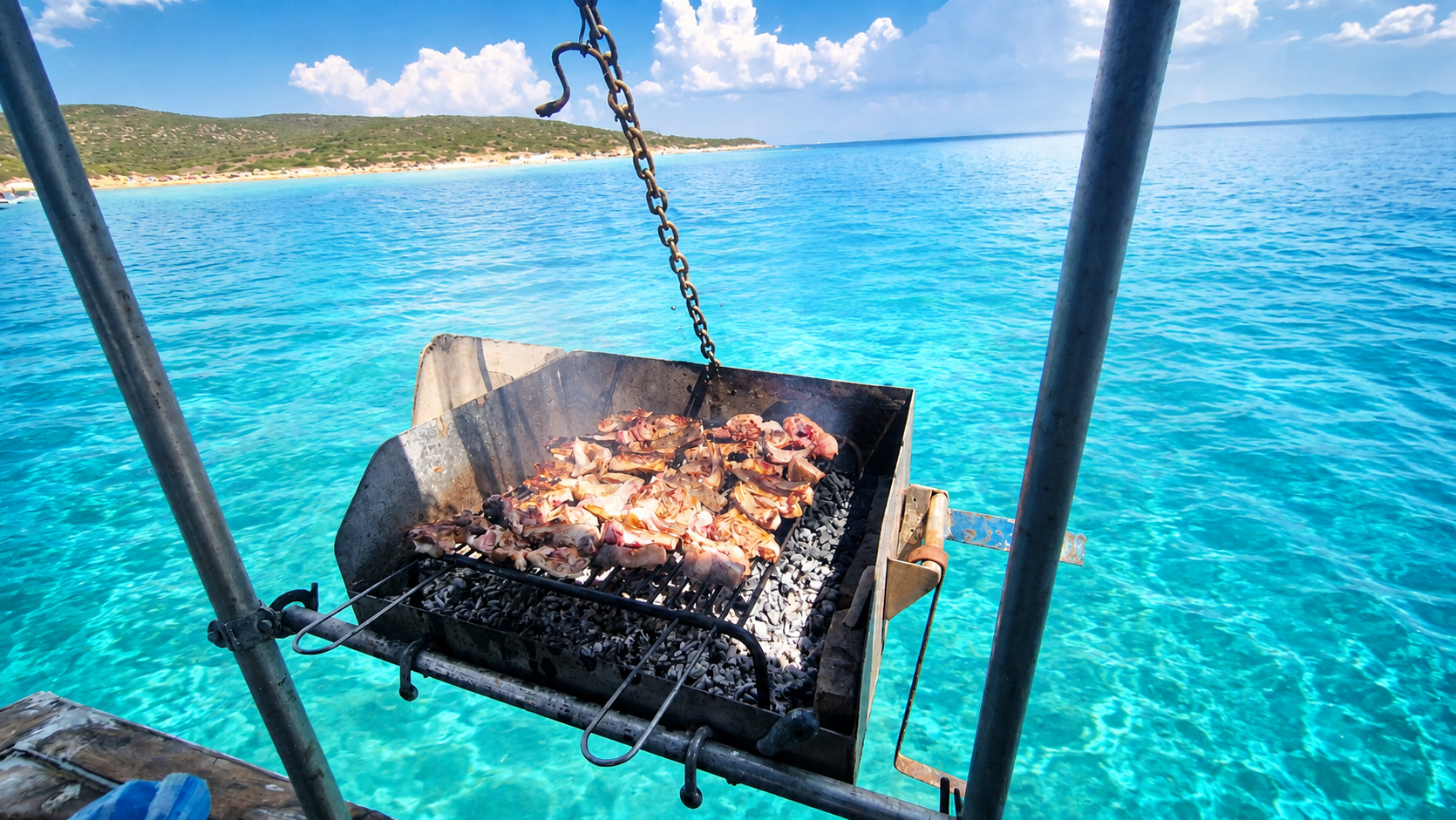 Grillade au bord de l'eau